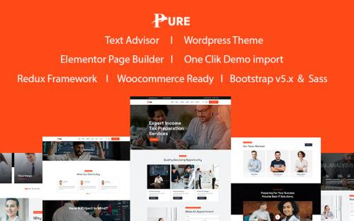 Pure - Tax Advisor WordPress Theme theme free